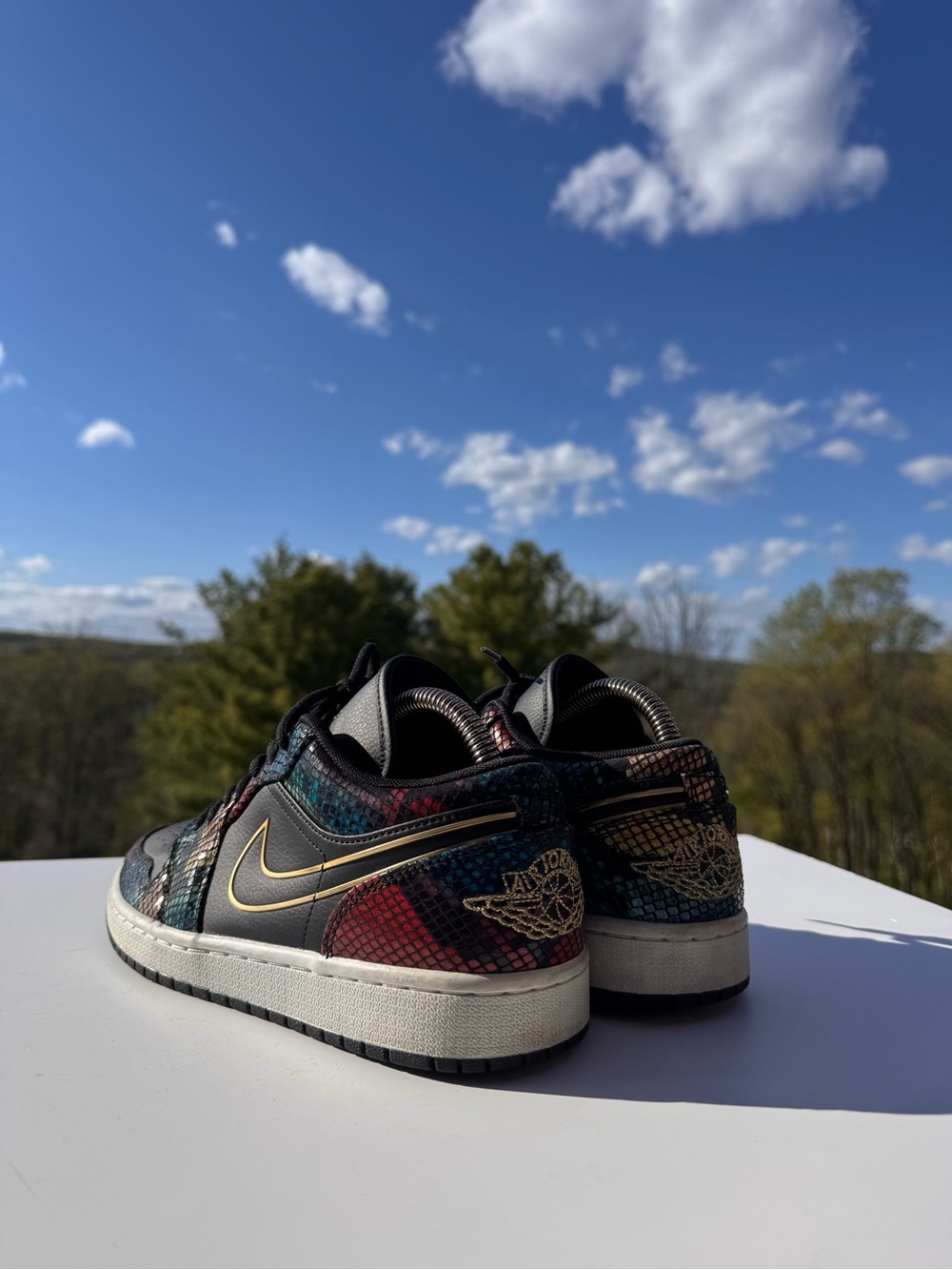 Nike Air Jordan 1 Low Multicolor Snakeskin Women’s Sneakers Size 10